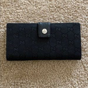 Gucci Black Monogram Wallet